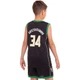 Форма баскетбольная детская NBA клуб Milwaukee Bucks 34 NB-Sport размер 2XL 150-162 см цвет черно-зеленый BA-0972 - изображение 6