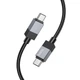 Кабель Hoco Type-C to Type-C Honorific charging data cable X110 |1m, 60W| чорний - зображення 1