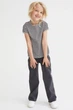 Детские джинсы пояс резинка свободного кроя для девочки H&M 104 (3-4Y), черный - изображение 1