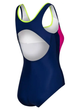 Купальник закритий для жінок Aqua Speed KATE 413-42-49 темно-синій, рожевий, жовтий флуор 42 (XL) (413-49) 42 (XL) - изображение 3