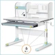 Дитячий стіл Mealux Edmonton Multicolor BL з полицею (BD-610 W/MC + BL з полицею) - зображення 2