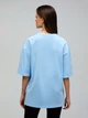 Футболка хлопковая оверсайз длинная женская Ray U0104W-Sky Blue L-XL Голубая (RAY2000000026954) - изображение 2