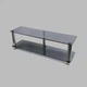 Тумба из стекла под телевизор Commus Аскет New Mini gray-met (1100х350х374) - изображение 2