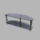 Тумба из стекла под телевизор Commus Евро New Mini gray-met (1100х350х374) - изображение 2