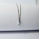 Женская серебряная цепочка-колье с подвеской Капелька с Голубым Топазом серебро 925 703кол размер 40 - 45 см - изображение 5