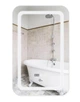 Зеркало Qtap Mideya (DC-F911) 500х800 с LED-подсветкой Touch, с антизапотеванием, с часами, диммером, регулировка яркости QT2078F911W - изображение 1