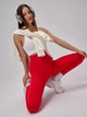 Женские лосины Push Up для тренировок гладкие однотонные пуш ап эффект XL Красный (L7013241) - изображение 5