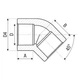 Кутник 45° PP-r ITAL 90 мм - изображение 2