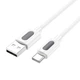 Дата кабель Borofone BX114 Structure USB to Type-C 3A (1m) White - зображення 3