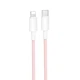 Міцний дата кабель Borofone BX117 Source Type-C to Lightning 27W (1m) Pink - зображення 1