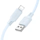 Дата кабель Borofone BX115 Lotto USB to Lightning 2.4A (1m) Blue - зображення 4