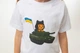 Футболка для дівчаток з принтом Котик і танк Леопард Ginger Cat 116 см Білий - изображение 2