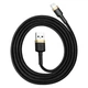 Кабель Baseus Cafule Cable Lightning – USB 1.0 м 2 A Black-Gold (CALKLF-BV1) - изображение 1