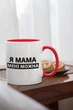 Чашка з принтом "Я Мама мені можна" на подарунок для мами керамічна 330 мл біла з червоною ручкою - зображення 2