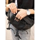 Велика жіноча поясна сумка бананка для планшета Sambag DynamicDart чорна - зображення 6