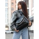 Жіноча сумка Sambag HOBO Bliss чорна крокодил - зображення 2