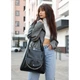Жіноча сумка Sambag HOBO Bliss чорна крокодил - зображення 4