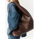 Жіноча сумка Sambag HOBO L шоколадна - изображение 3