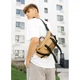 Велика чоловіча поясна сумка бананка Sambag DynamicDart бежева - изображение 3
