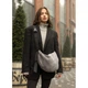 Жіноча сумка Sambag HOBO Bag-glove тканева графітова - зображення 6