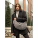 Жіноча сумка Sambag HOBO Bag-glove тканева графітова - зображення 8