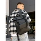 Чоловічий рюкзак ролл Sambag RollTop Milton чорний з клапаном - изображение 1
