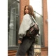 Велика жіноча поясна сумка бананка Sambag DynamicDart коричнева - зображення 9