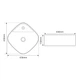 Раковина накладна MIXXUS PREMIUM WAVE-0201 MARBLE 430х430х150mm з отвором під змішувач (MP6536) - изображение 6