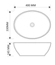 Раковина накладная MIXXUS PREMIUM ELLIPSE-0108 MARBLE 400х330х145mm (MP6526) - изображение 3