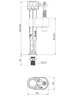 Арматура наполнительная Koer KT-0104-1/2" с нижним подключением и пластиковой резьбой 1/2" (KR5333) - изображение 2