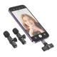 Комплект беспроводных петличных микрофонов BOROFONE BFK12 Trophy lavalier iP/Type-C 70 mAh Black (6941991106408) - изображение 6