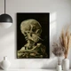 Постер Roomy "Skeleton With a Burning Cigarette" Черная рамка с глянцевым стеклом A4 (29.7x21 cm) - изображение 2