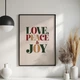 Постер Roomy "Love Peace " Белая рамка с глянцевым стеклом A2 (59.4x42 cm.) - изображение 2
