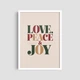 Постер Roomy "Love Peace " Белая рамка с глянцевым стеклом A2 (59.4x42 cm.) - изображение 5