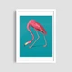 Постер Roomy "Elegant Flamingo" Белая рамка с антибликовым стеклом A2 (59.4x42 cm.) - изображение 2