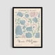 Постер Roomy "Floral Pattern" Біла рамка з глянцевим склом A4 (29.7x21 cm) - зображення 1