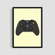 Постер Roomy "Xbox Controller Yellow" Белая рамка с глянцевым стеклом A4 (29.7x21 cm) - изображение 1