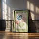 Постер Roomy "Pastel Foliage" Белая рамка с глянцевым стеклом A4 (29.7x21 cm) - изображение 4