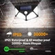 Ліхтар вуличний світлодіодний Solar interaction wall lamp 100 led з датчиком руху на сонячній зарядці чорний - изображение 5