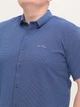 Рубашка мужская синяя в клетку со стрейчем 5313-2 2XL - изображение 5
