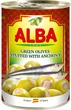 Оливки Alba Food фаршированные анчоусом 300 мл (8435761500292) - изображение 1