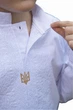 Вишиванка для хлопчика Герб 110см біла лляна патріотична (71019876110) - зображення 3