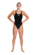 Женский сплошной купальник для плавания в бассейне Arena Team Swimsuit Swim Tech Solid (004763-550-32) 32 черный - изображение 1