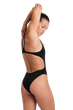 Женский сплошной купальник для плавания в бассейне Arena Team Swimsuit Swim Tech Solid (004763-550-32) 32 черный - изображение 3