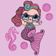 Картина за номерами "L.O.L. Surprise! Mermaids Waves" KHO6266, 40х40 см - изображение 1