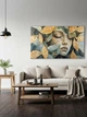 Картина на холсте МАКО "Девушка с листьями" 60x100 см MK10607 - изображение 5