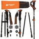 Трекінгові палиці Goat Pro+ Mountain MG0008, 43-130 см, Black/Orange - зображення 3