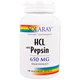 Бетаин и Пеппсин Solaray HCL with Pepsin 650 mg 100 вегетарианских капсул - изображение 1