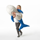 Плюшева іграшка синій кит BLAVINGAD IKEA 005.221.13 - зображення 2