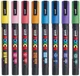 Набор маркеров Uni Posca PC-3ML Glitter Color 8 шт (PC-3ML GLITTER COLOR 8C) - зображення 4